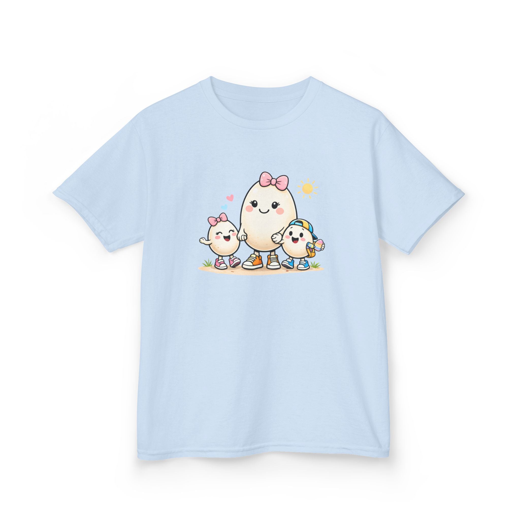 Easter Egg Family Kids T-Shirt – Cute Happy Eggs Shirt for Boys & Girls – Funny Spring Children Tee