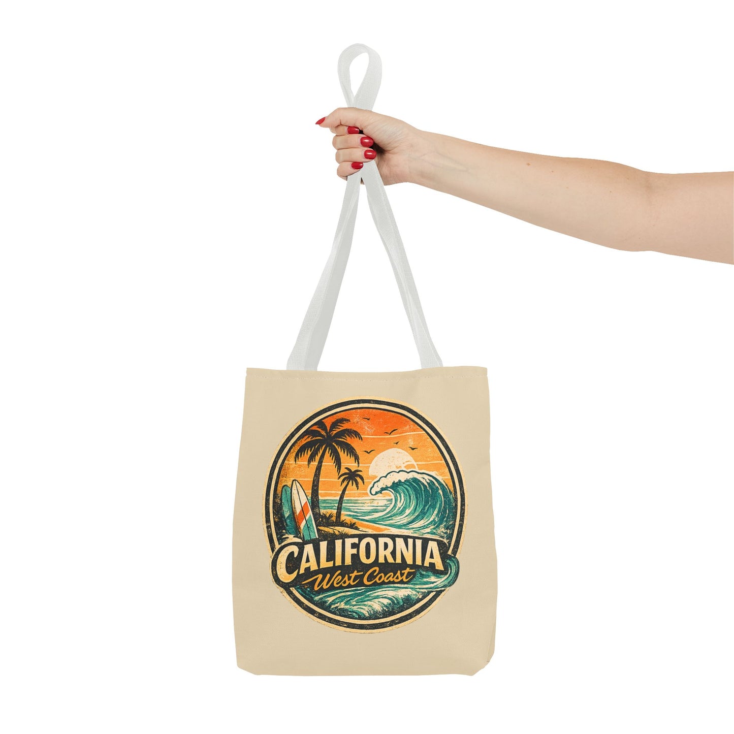 California West Coast Vintage Beach Tote Bag