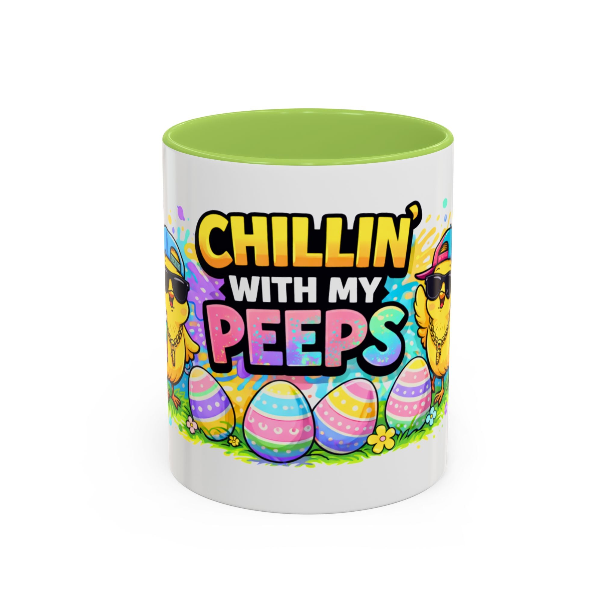 Chillin’ With My Peeps Easter Accent Coffee Mug – Funny Easter Chicks Mug 330 ml EU