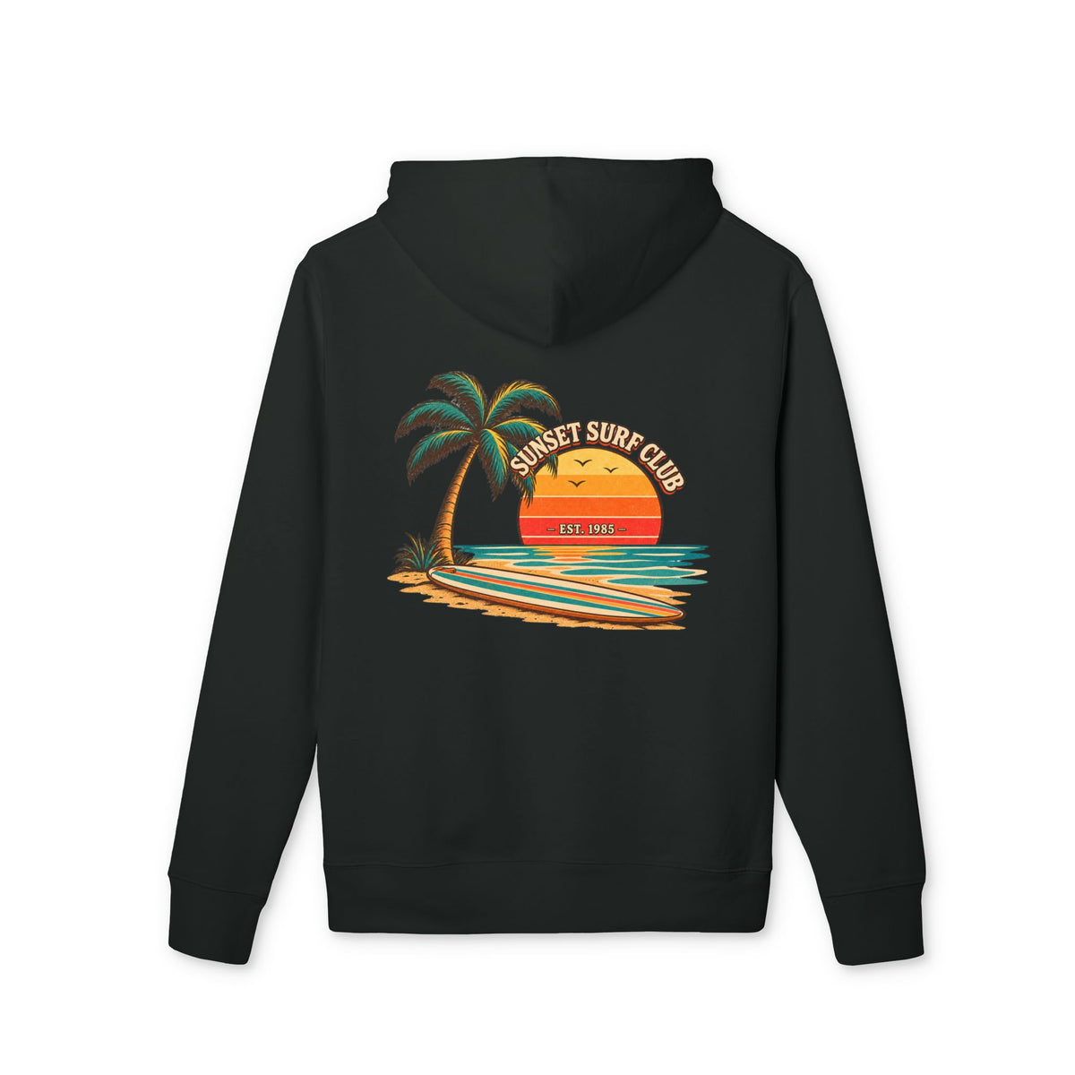 Sunset Surf Club – Premium Hoodie.