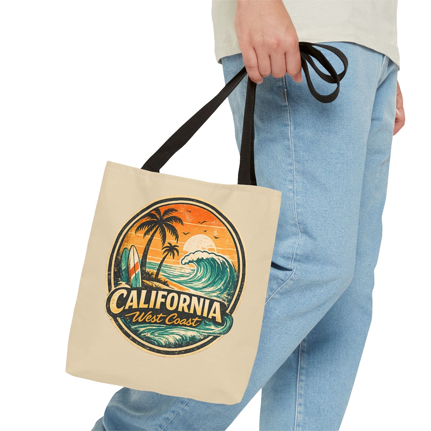 California West Coast Vintage Beach Tote Bag