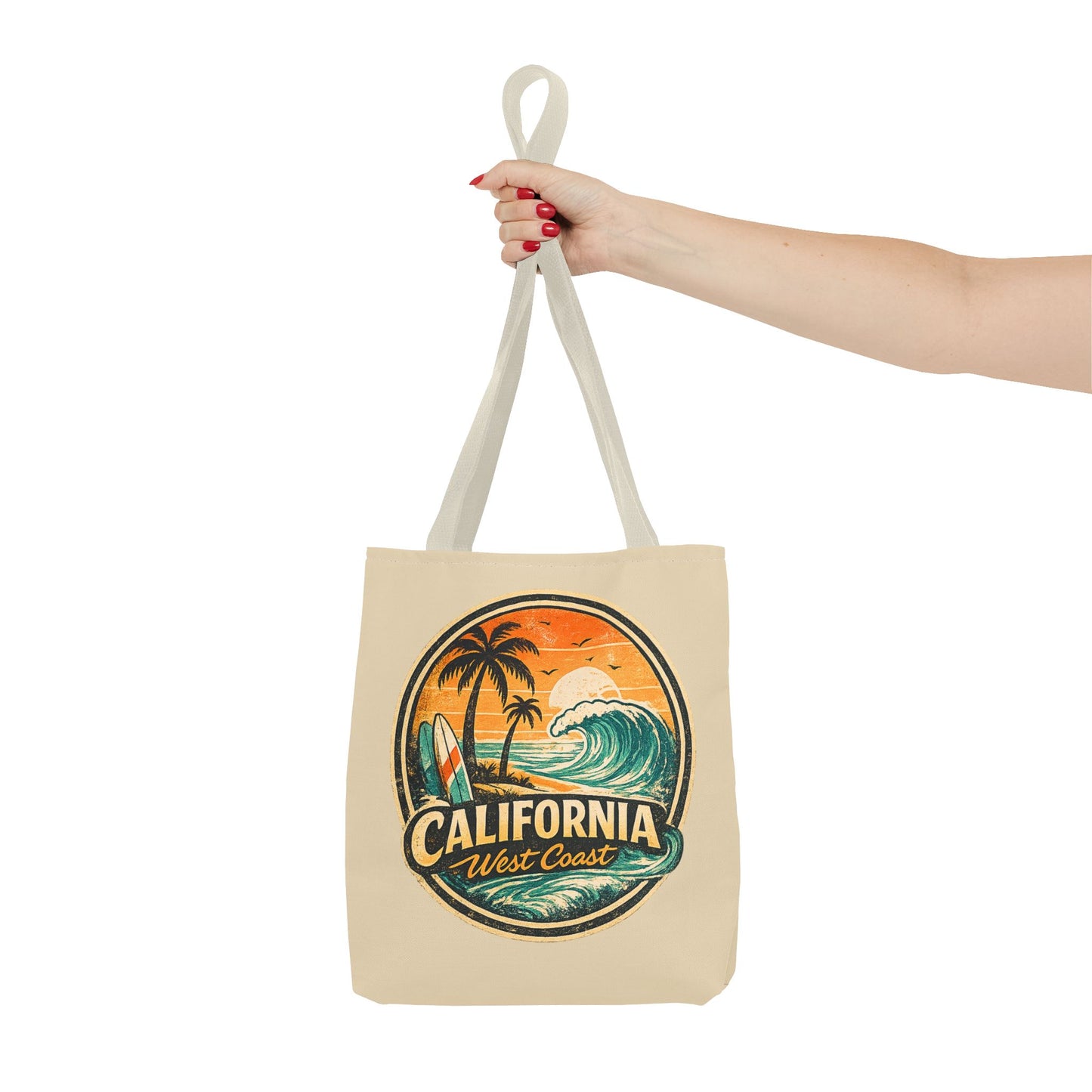 California West Coast Vintage Beach Tote Bag