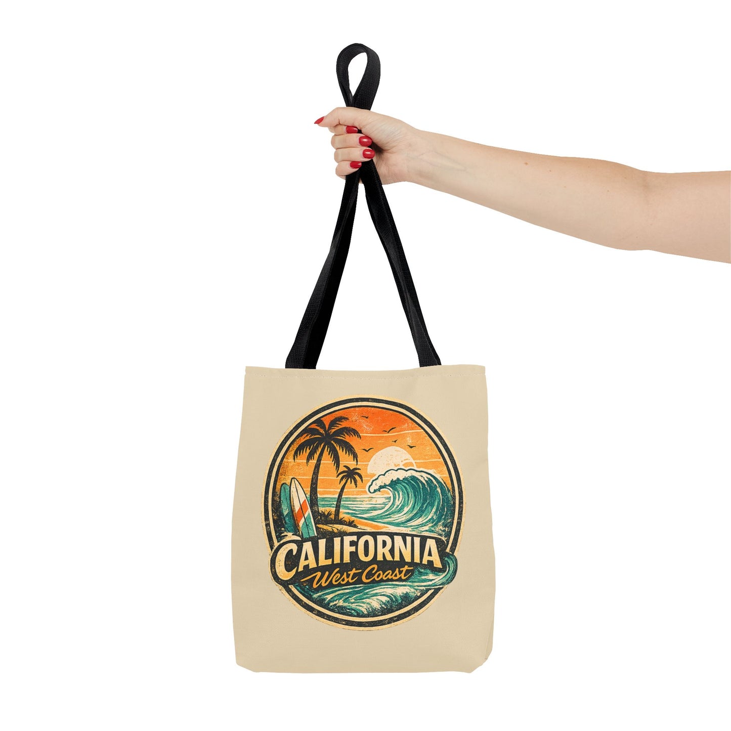 California West Coast Vintage Beach Tote Bag