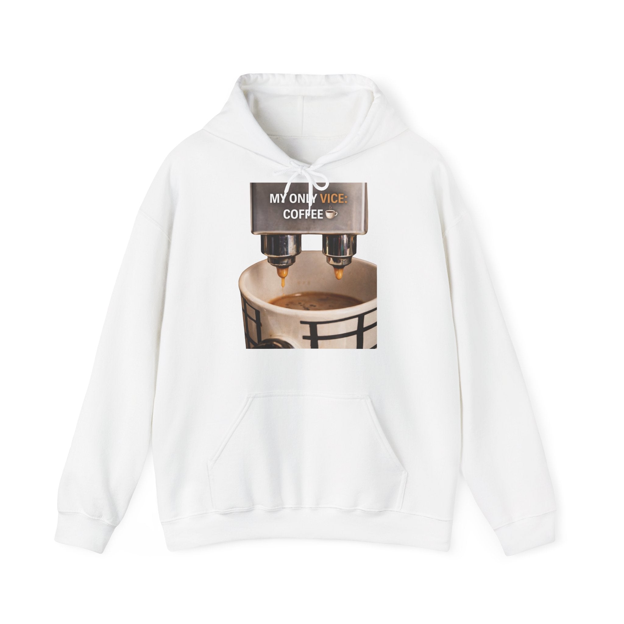 My Only Vice Coffee Hoodie – Funny Coffee Lover Hooded Sweatshirt | Sober Lifestyle | Gildan 18500