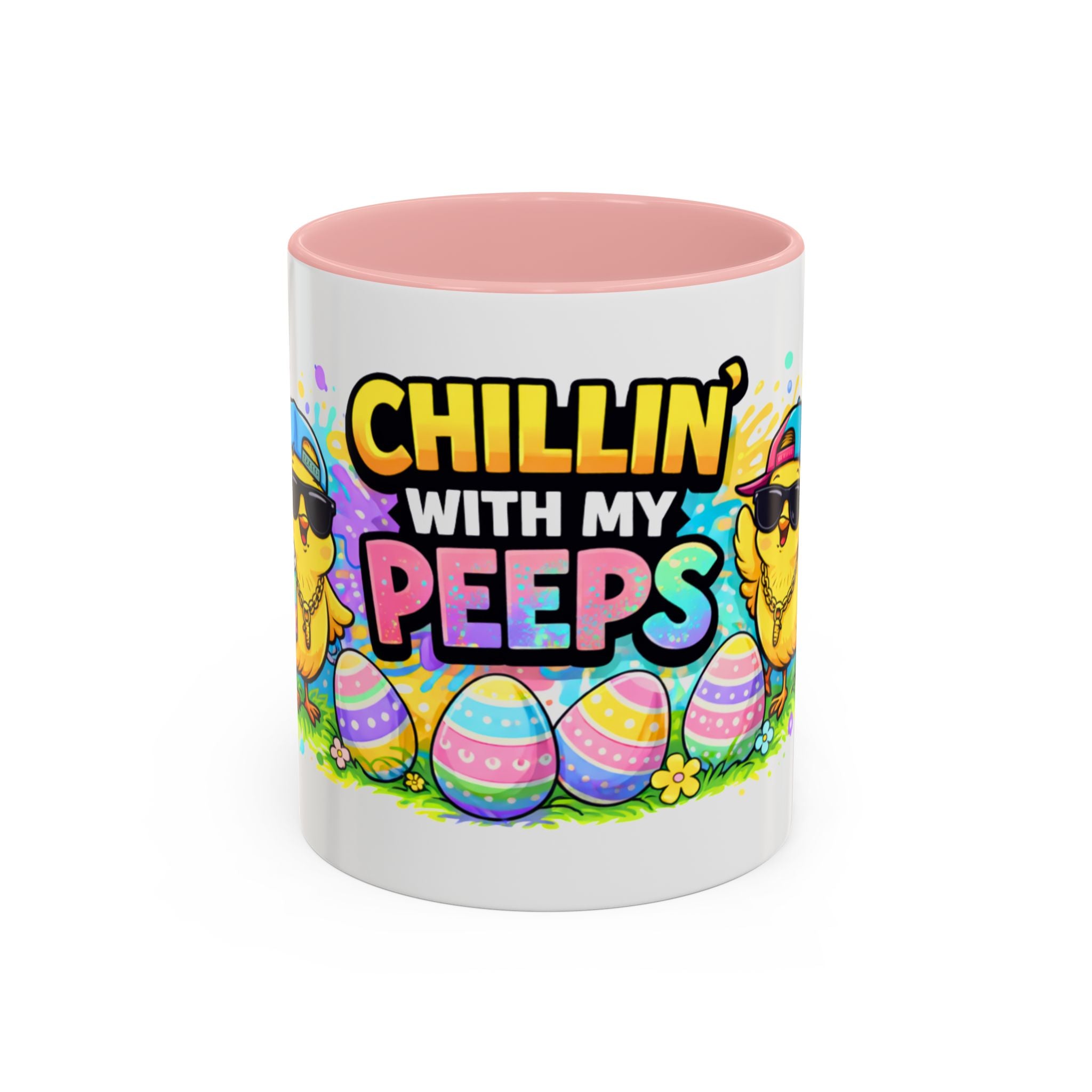 Chillin’ With My Peeps Easter Accent Coffee Mug – Funny Easter Chicks Mug 330 ml EU