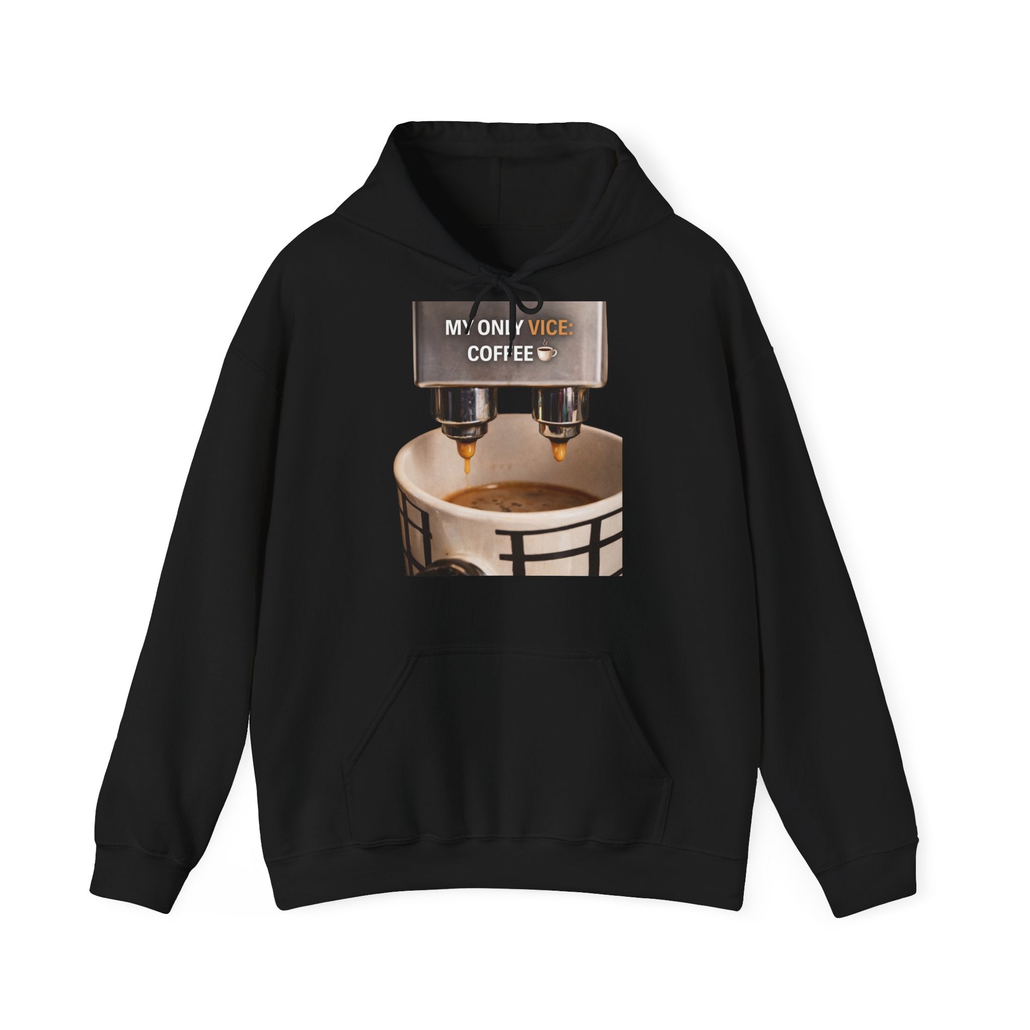 My Only Vice Coffee Hoodie – Funny Coffee Lover Hooded Sweatshirt | Sober Lifestyle | Gildan 18500