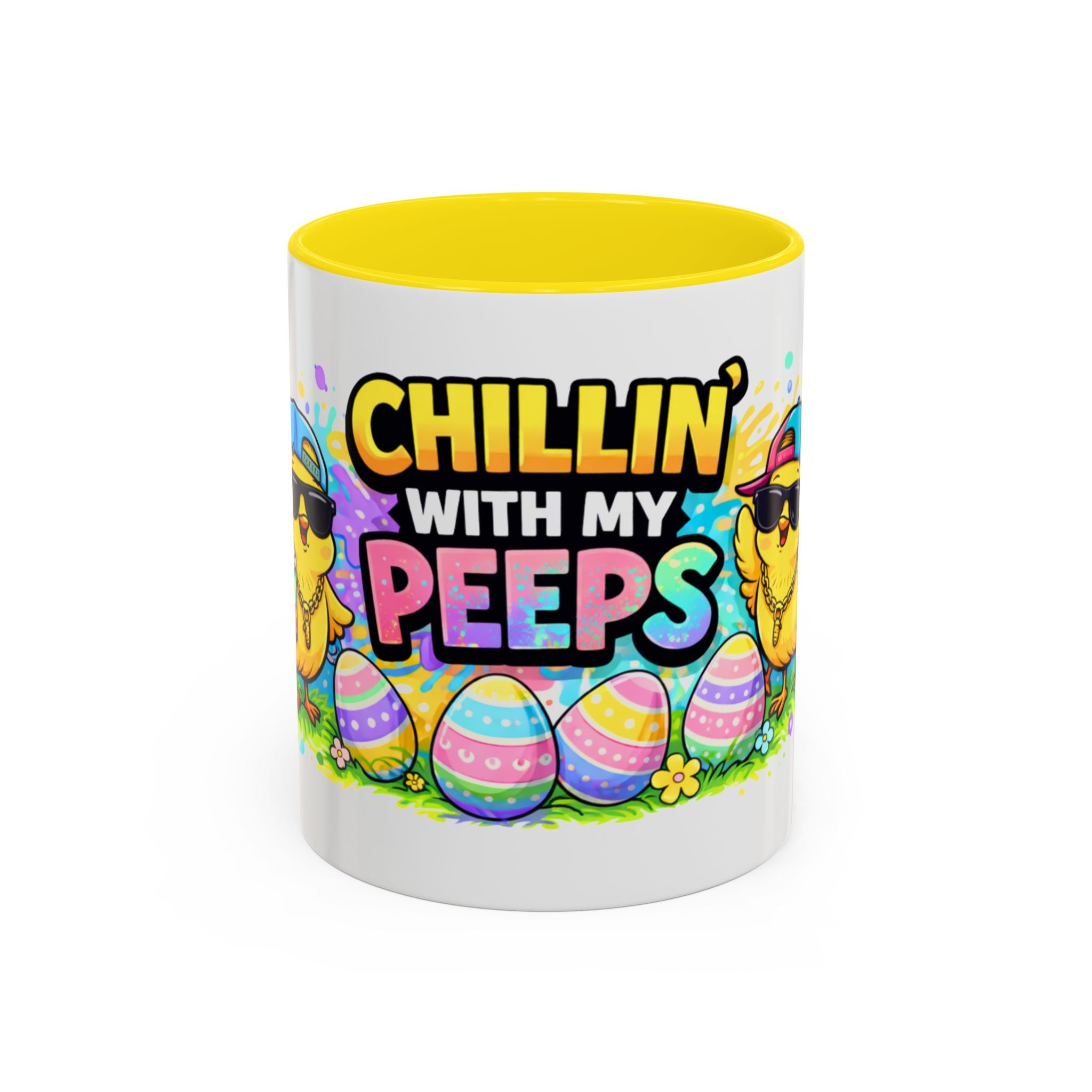 Chillin’ With My Peeps Easter Accent Coffee Mug – Funny Easter Chicks Mug 330 ml EU