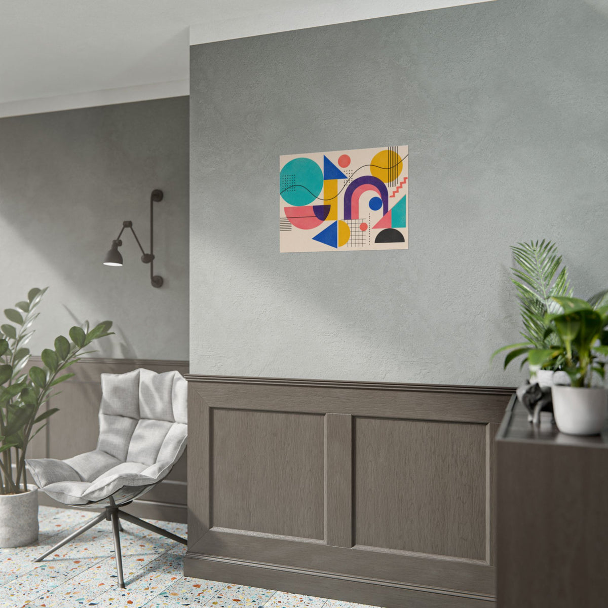 80s Abstract Wall Art Poster – Color Pop