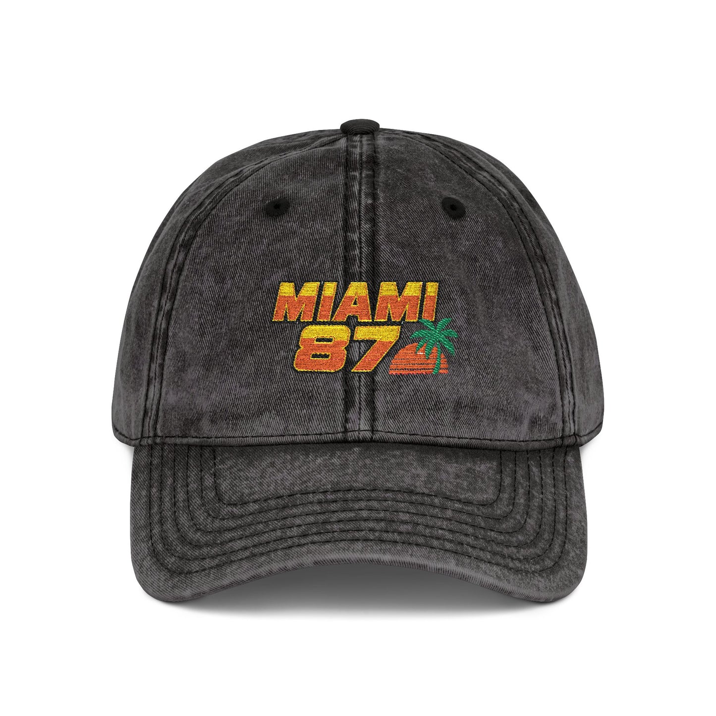 Miami 87 Vintage Embroidered Cap