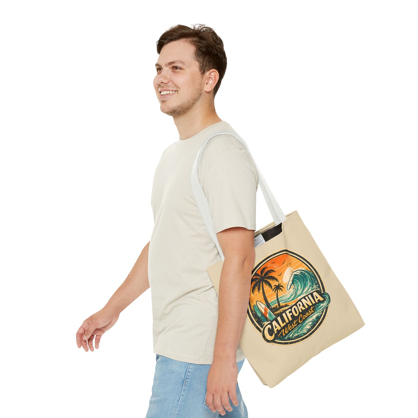 California West Coast Vintage Beach Tote Bag