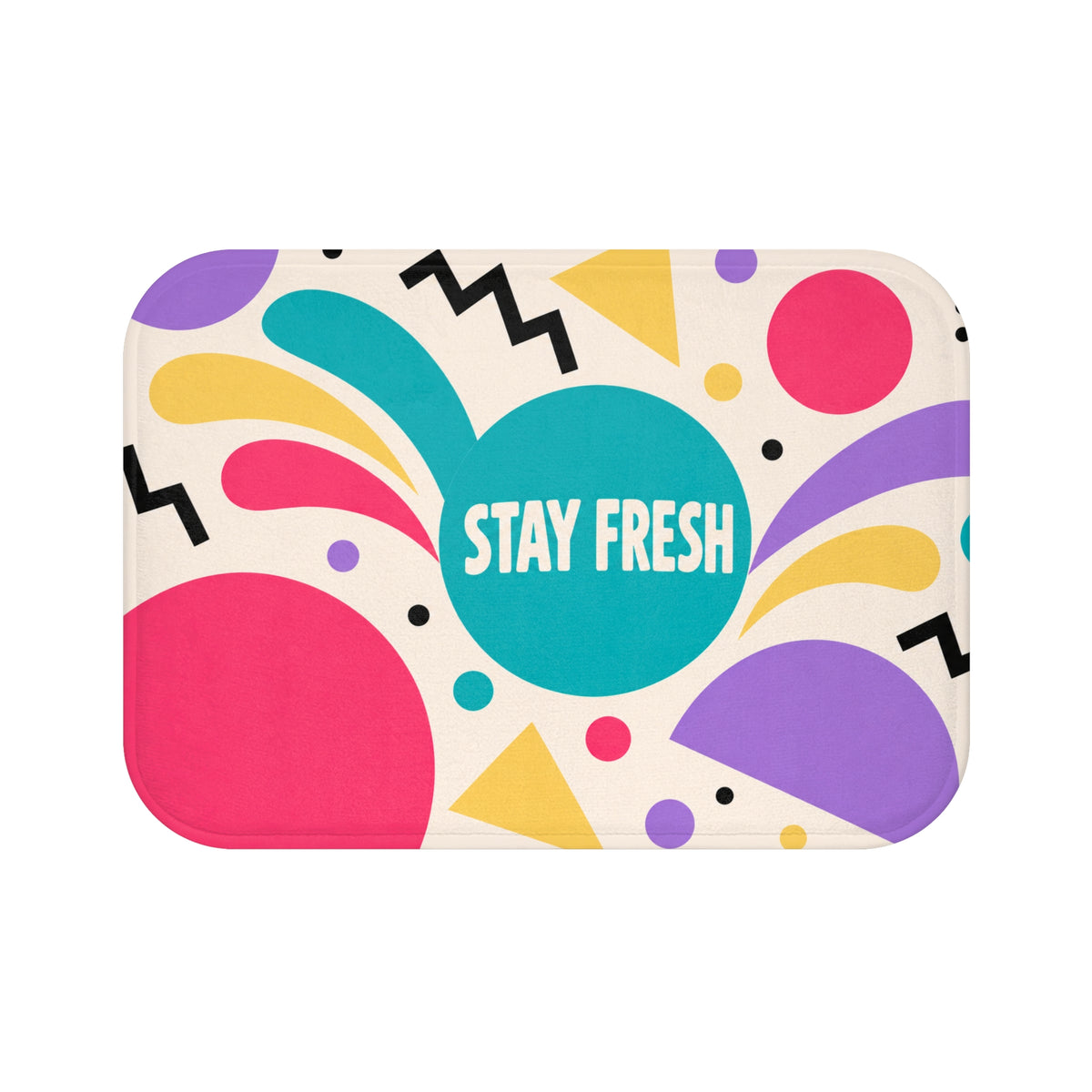 Stay Fresh 80s Memphis Bath Mat