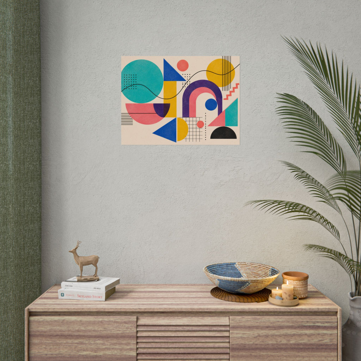 80s Abstract Wall Art Poster – Color Pop