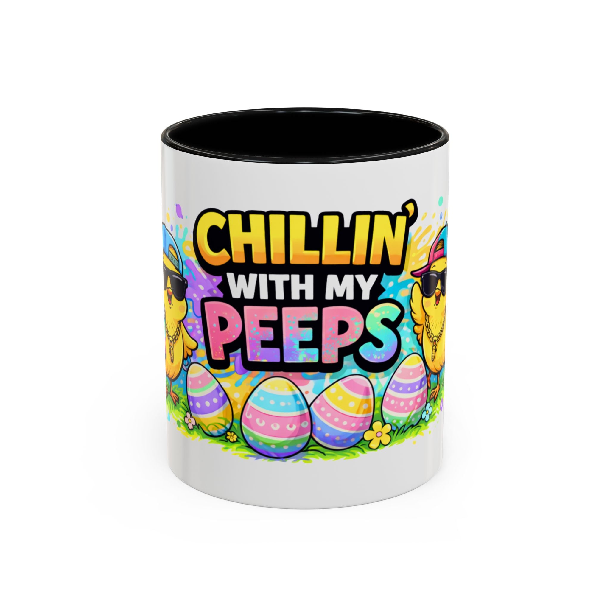Chillin’ With My Peeps Easter Accent Coffee Mug – Funny Easter Chicks Mug 330 ml EU