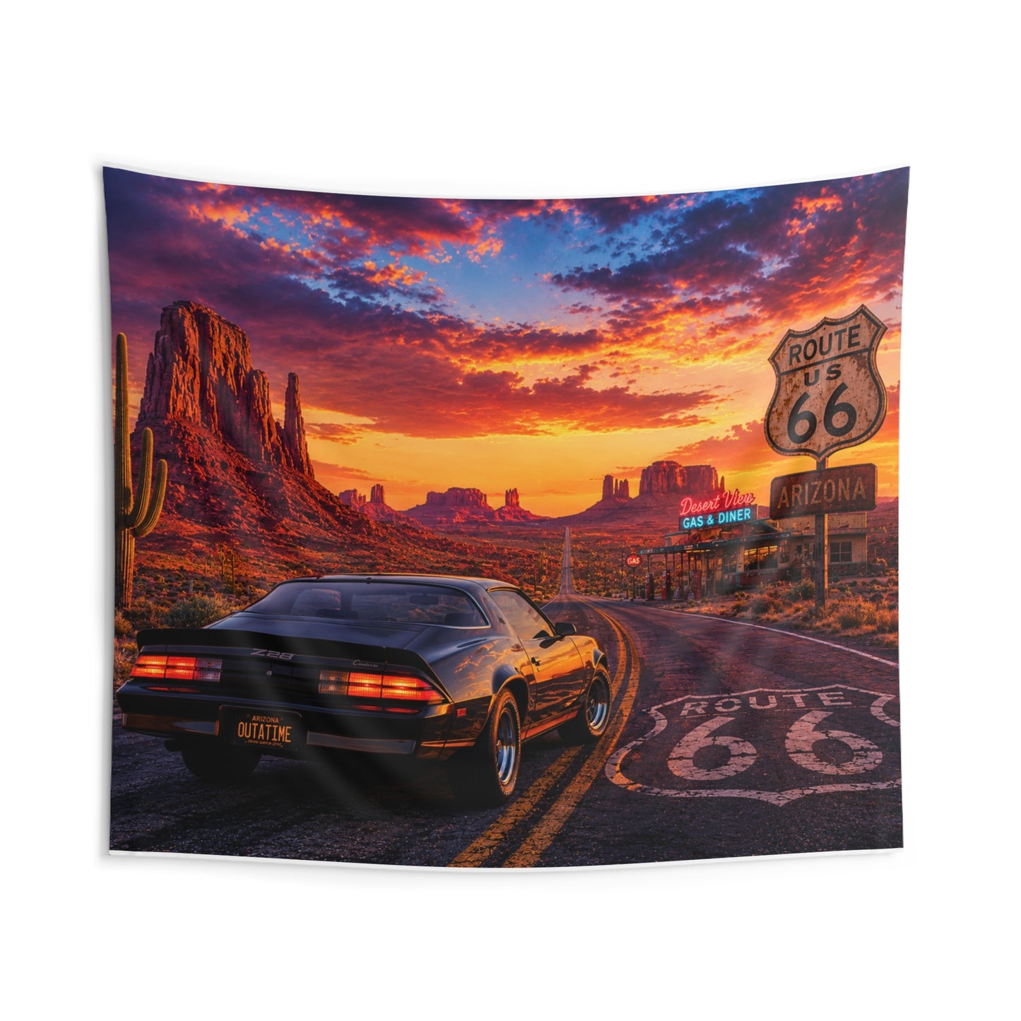 Route 66 Arizona Wall Tapestry
