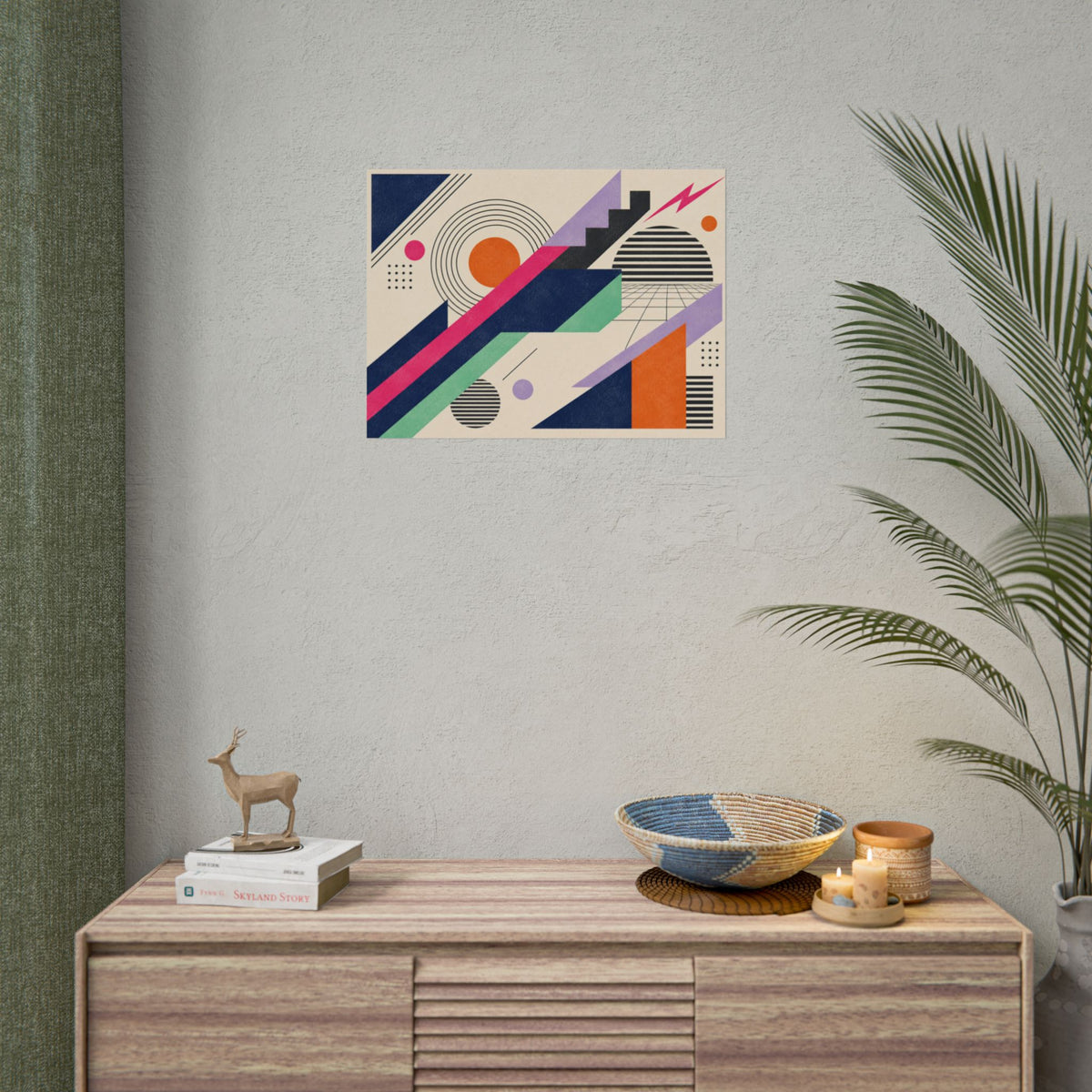 80s Abstract Wall Art Poster – Bold Retro
