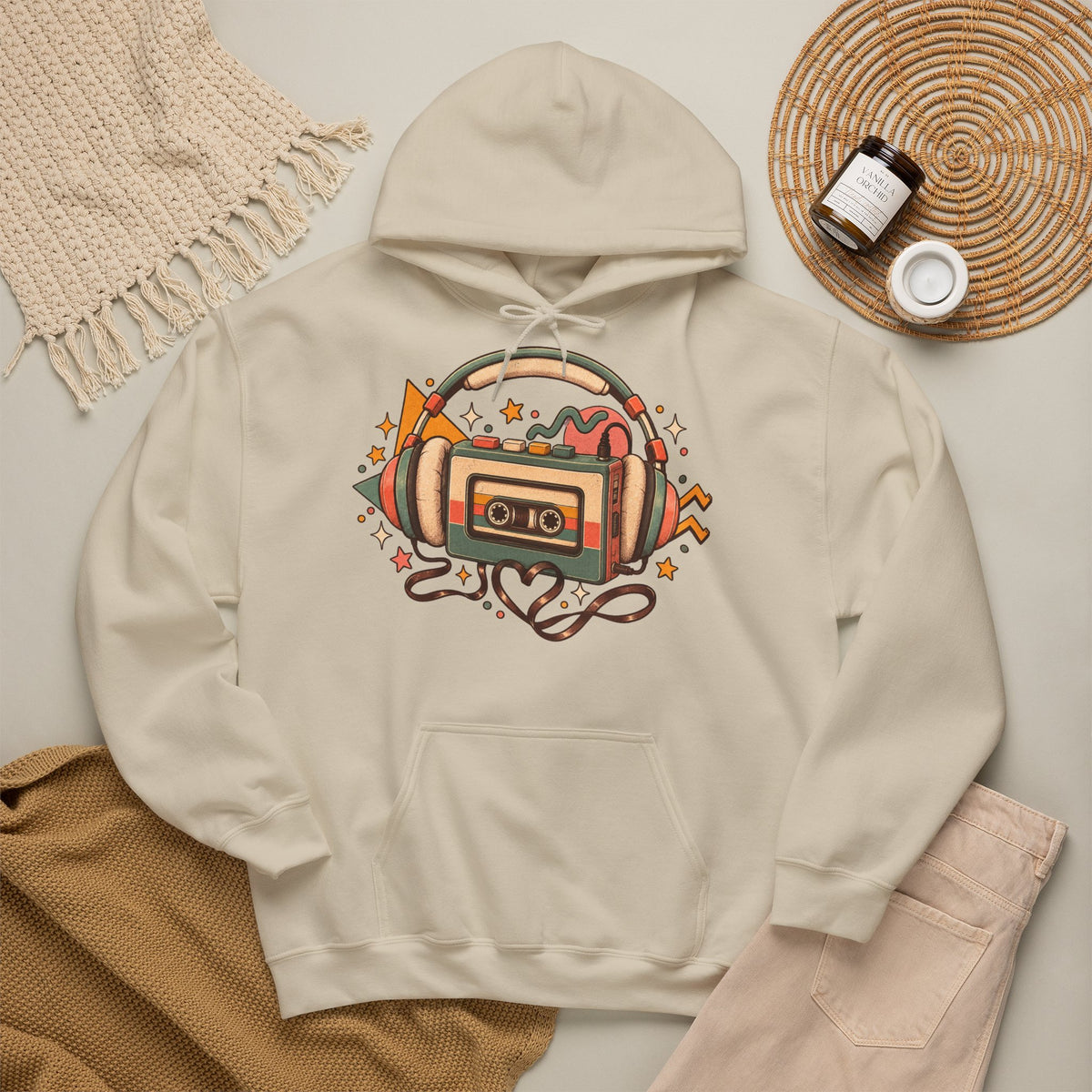 Cozy 80s Walkman Hoodie