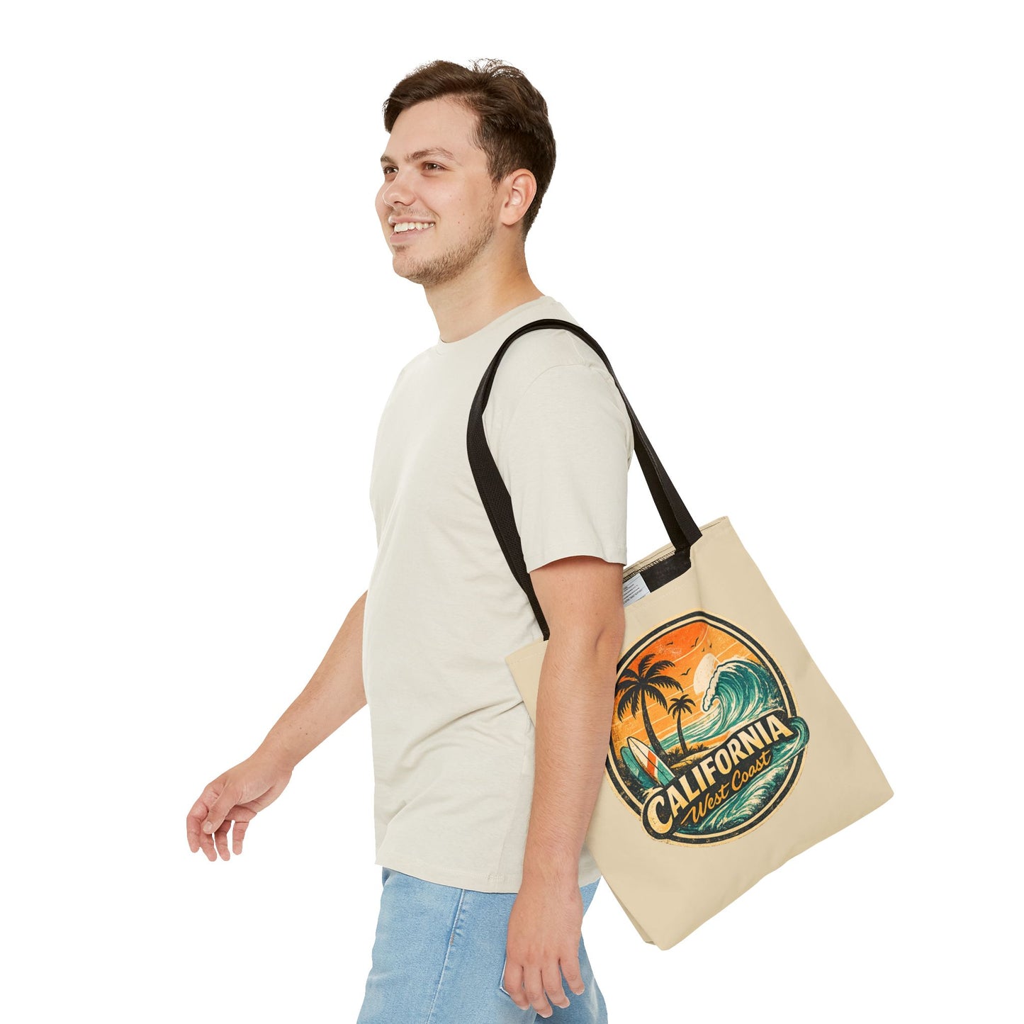 California West Coast Vintage Beach Tote Bag