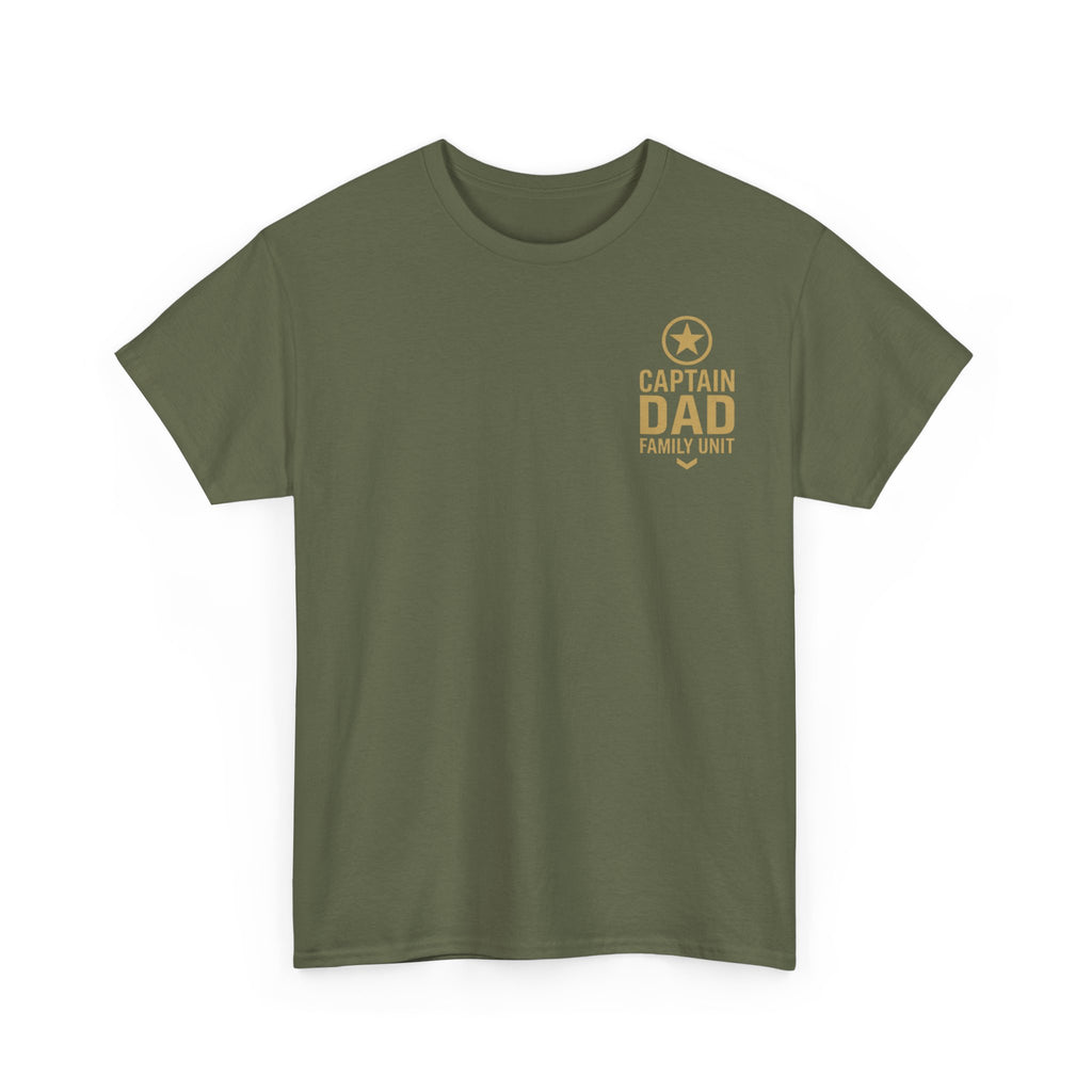 CAPTAIN DAD T-Shirt – Family Unit Military Style | Gildan 5000 Unisex Heavy Cotton Tee