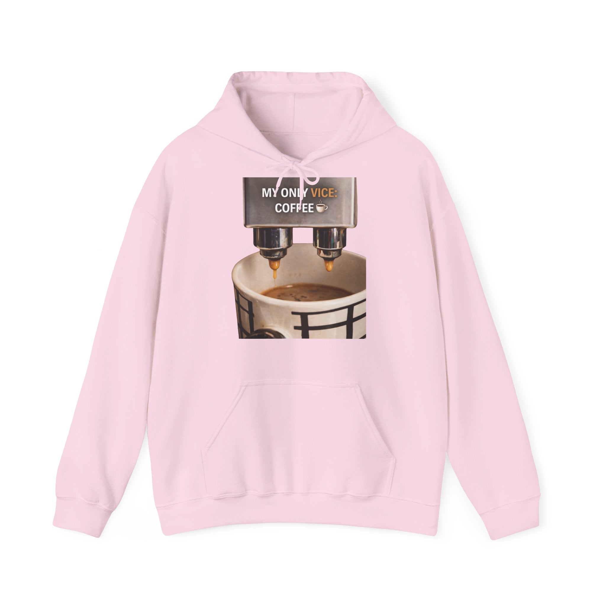My Only Vice Coffee Hoodie – Funny Coffee Lover Hooded Sweatshirt | Sober Lifestyle | Gildan 18500
