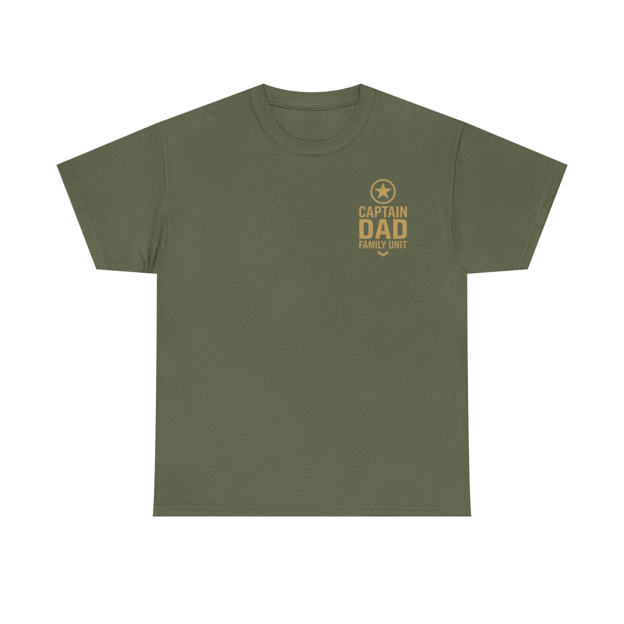 CAPTAIN DAD T-Shirt – Family Unit Military Style | Gildan 5000 Unisex Heavy Cotton Tee