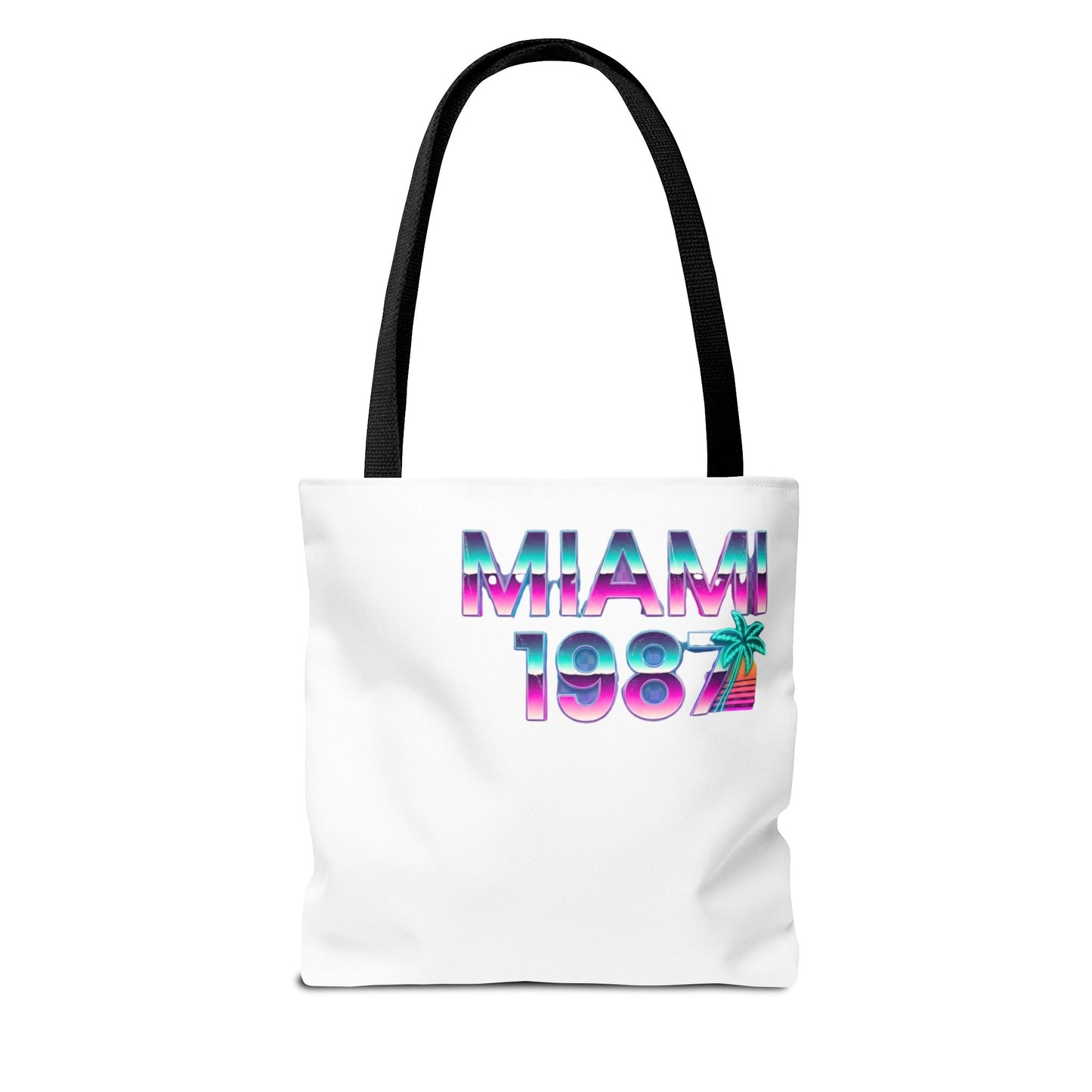 Miami 1987 Retro Neon Tote Bag
