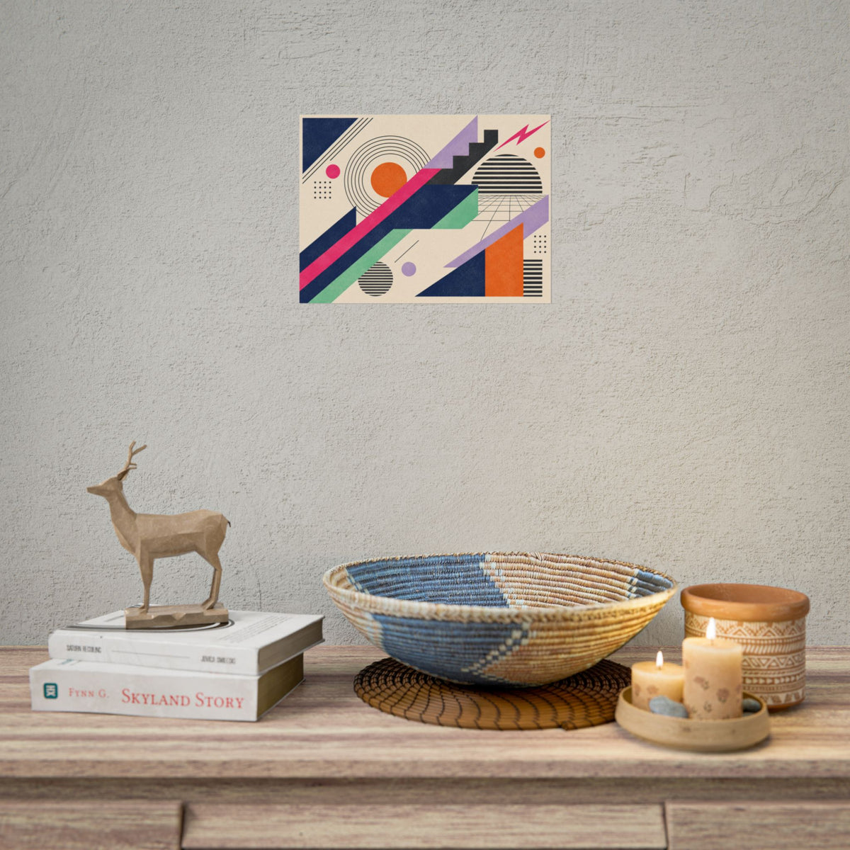 80s Abstract Wall Art Poster – Bold Retro