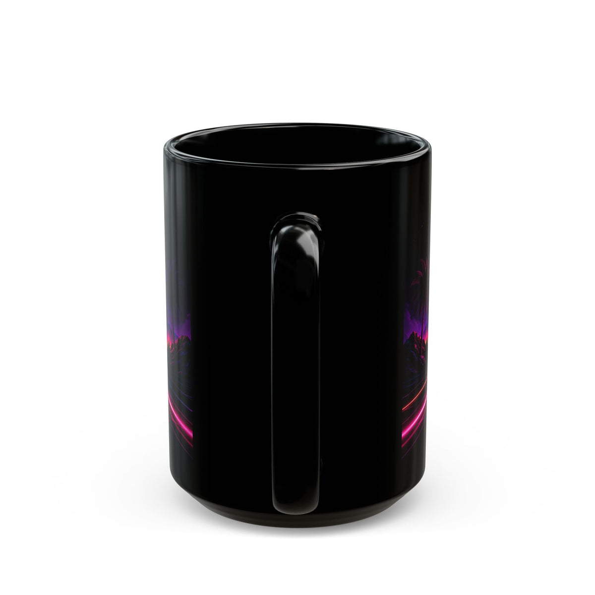 Retro 80s Neon Tasse – Synthwave Sunset
