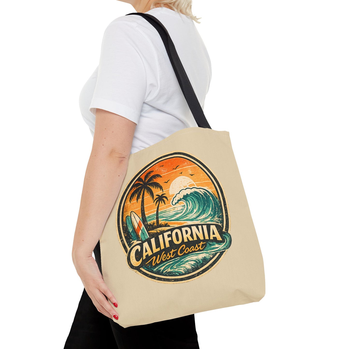 California West Coast Vintage Beach Tote Bag