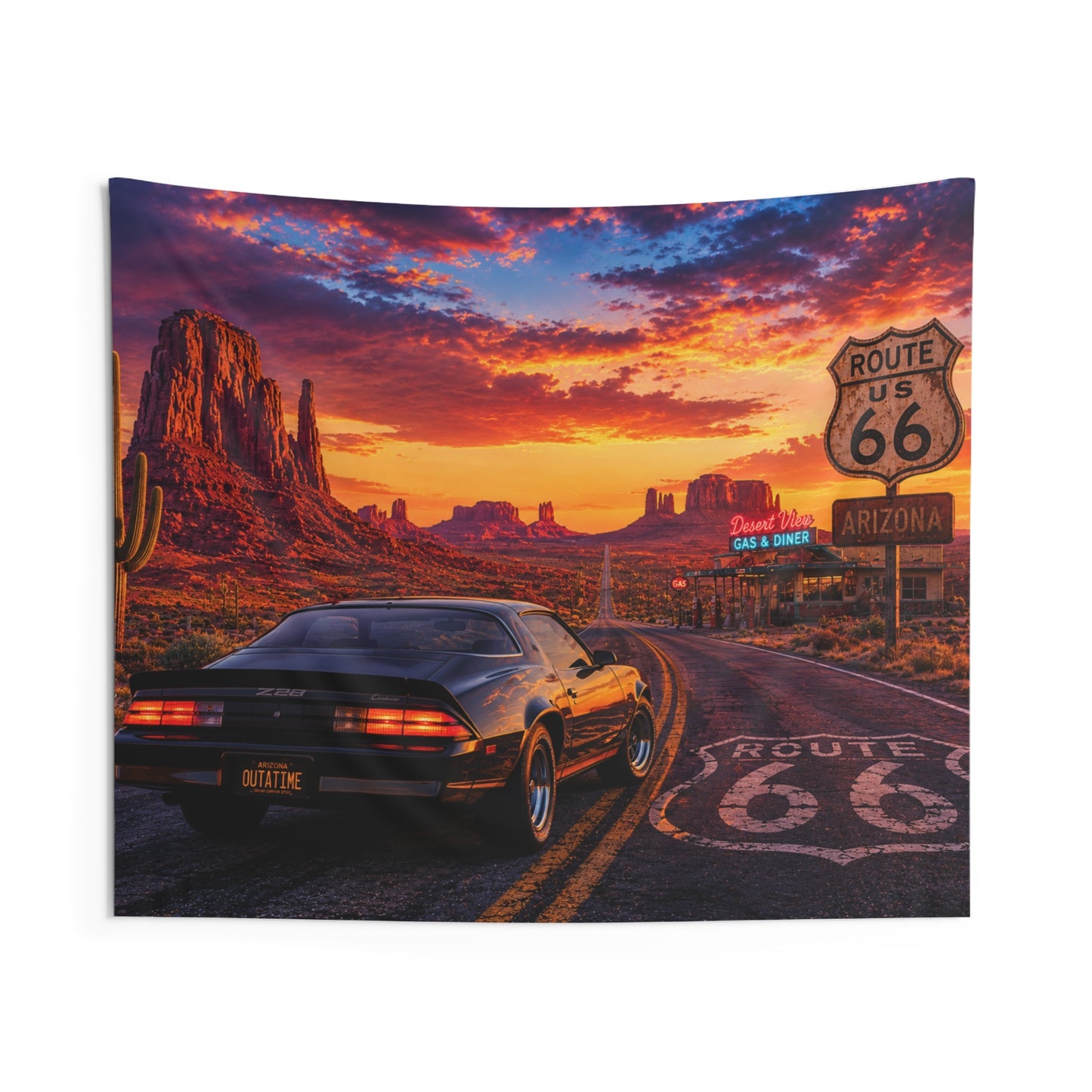Route 66 Arizona Wall Tapestry