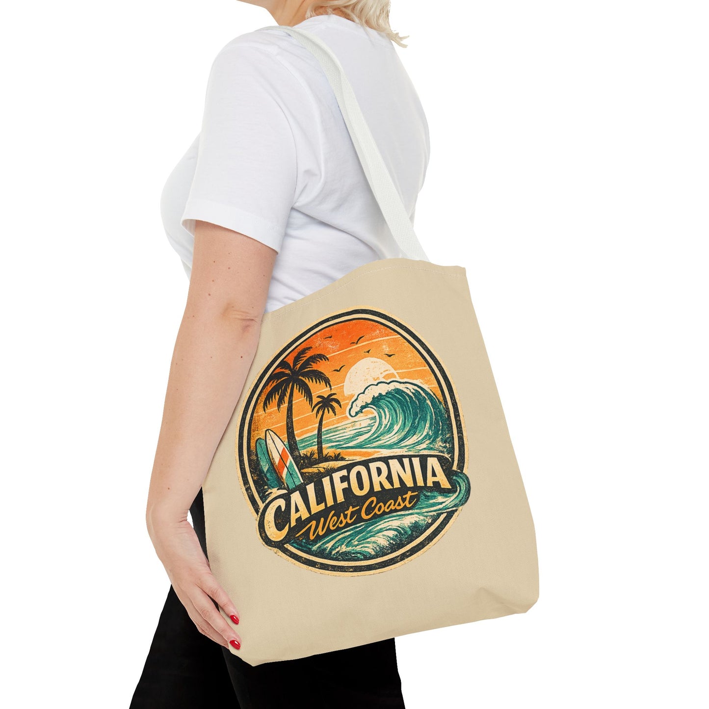 California West Coast Vintage Beach Tote Bag