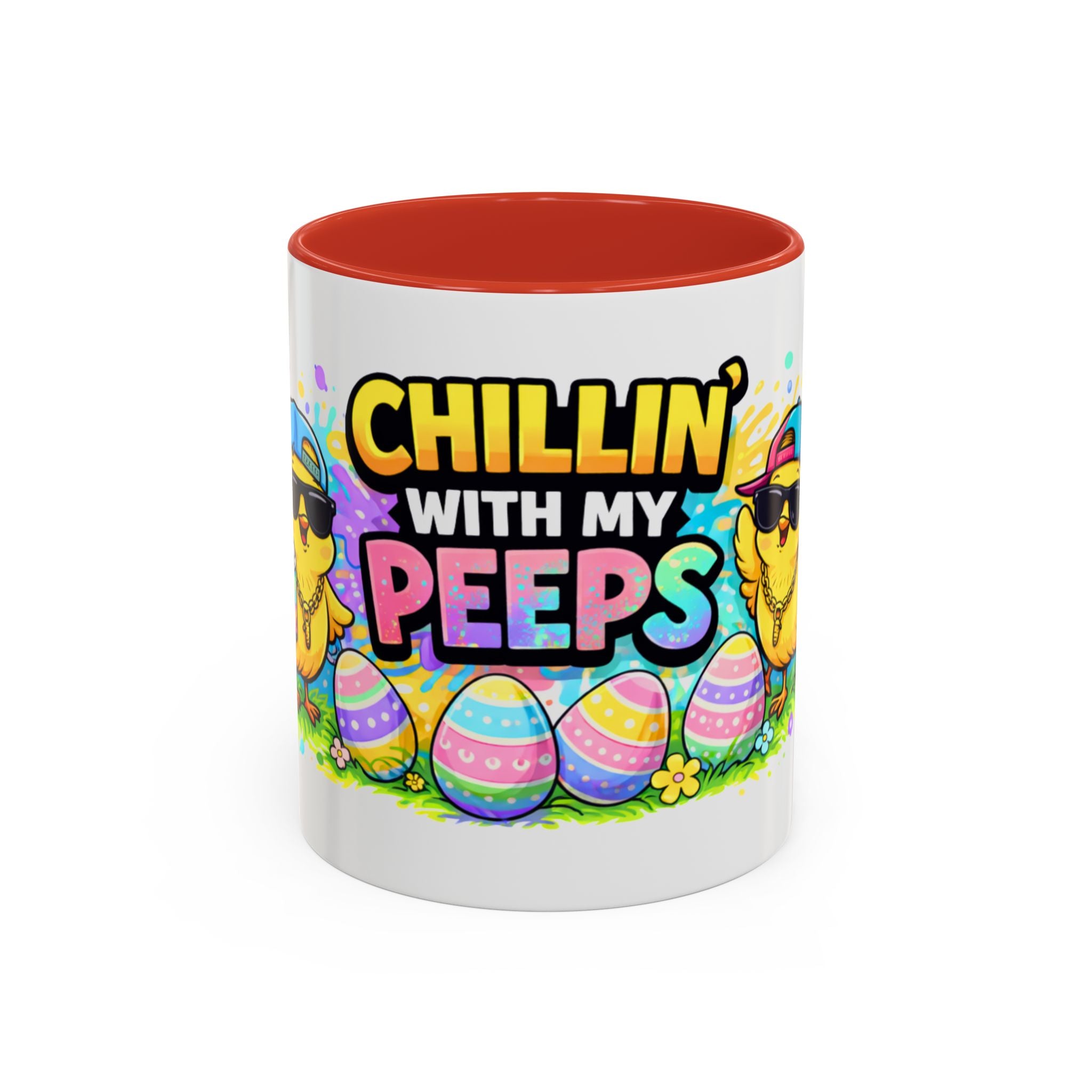 Chillin’ With My Peeps Easter Accent Coffee Mug – Funny Easter Chicks Mug 330 ml EU
