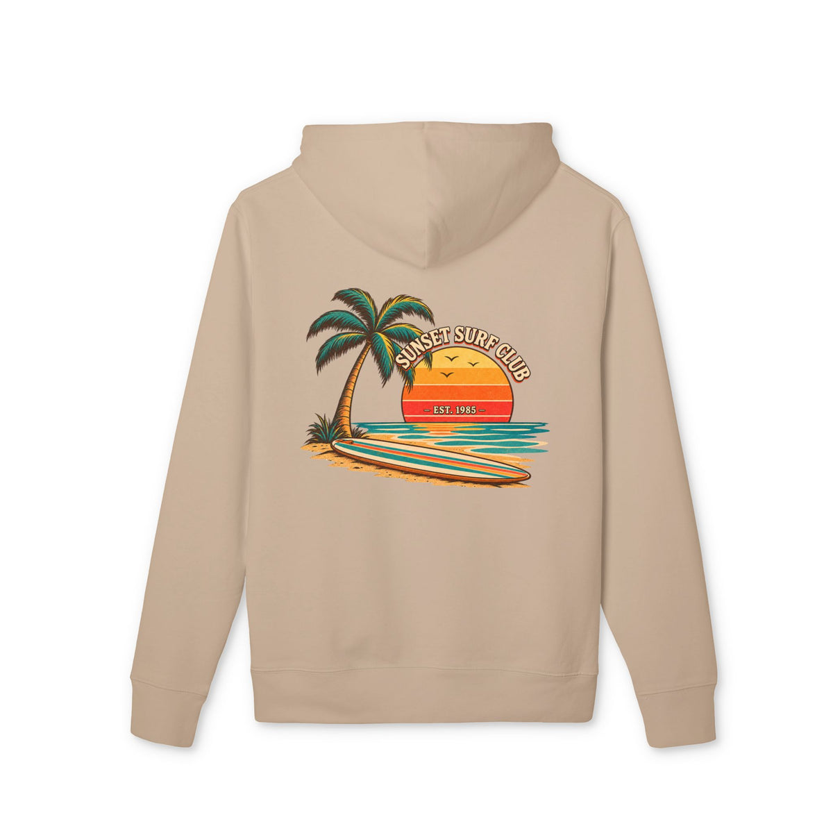 Sunset Surf Club – Premium Hoodie.