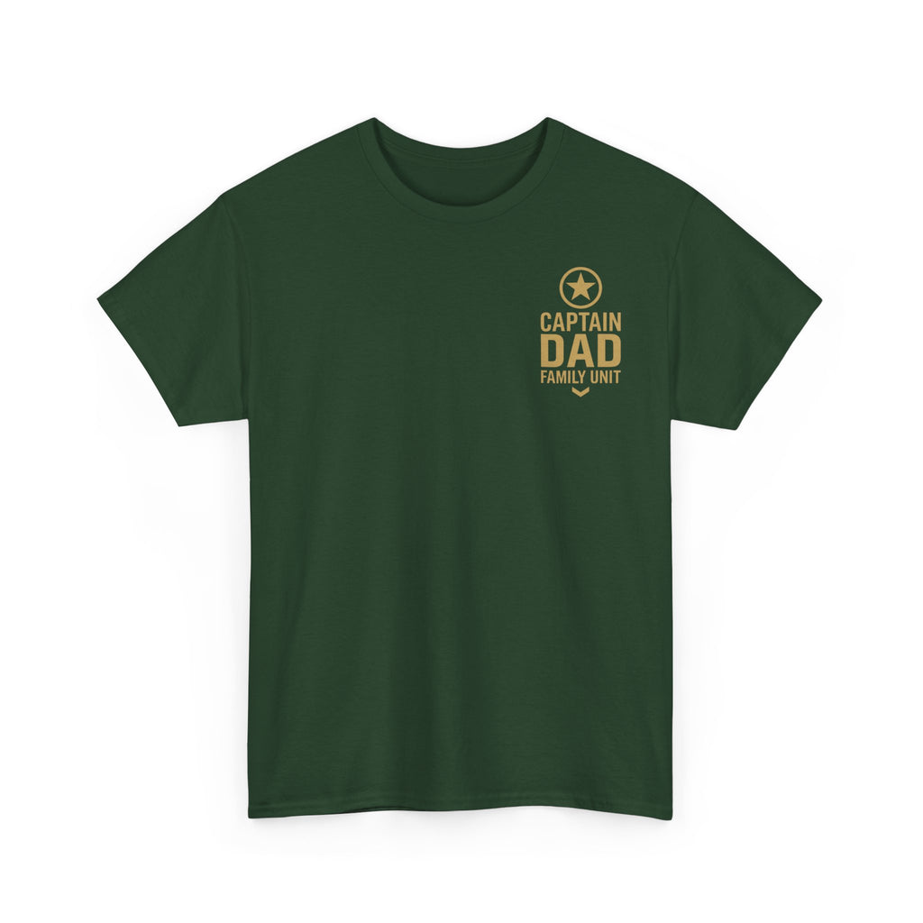 CAPTAIN DAD T-Shirt – Family Unit Military Style | Gildan 5000 Unisex Heavy Cotton Tee