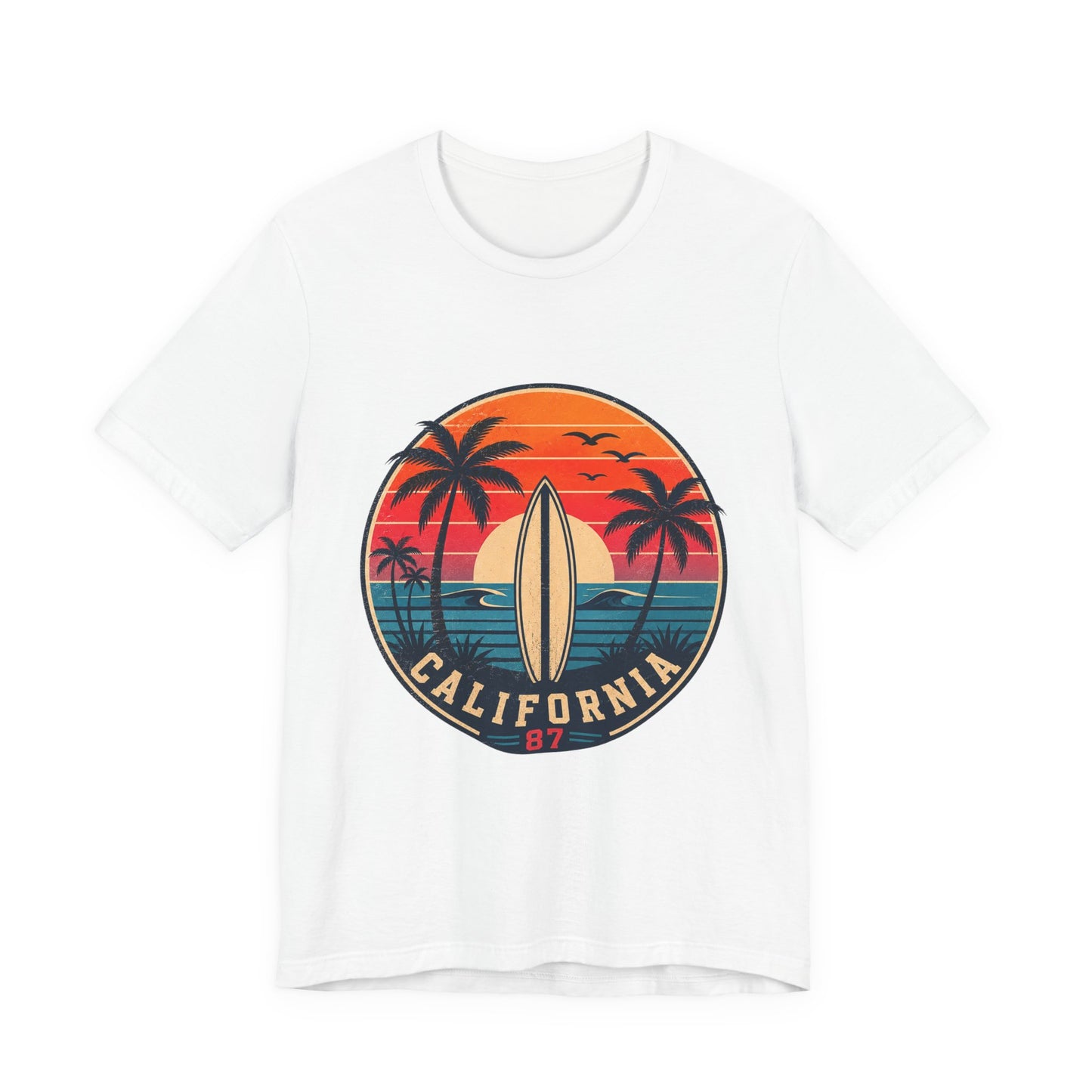 California 87 Surf Vibes Retro T-Shirt