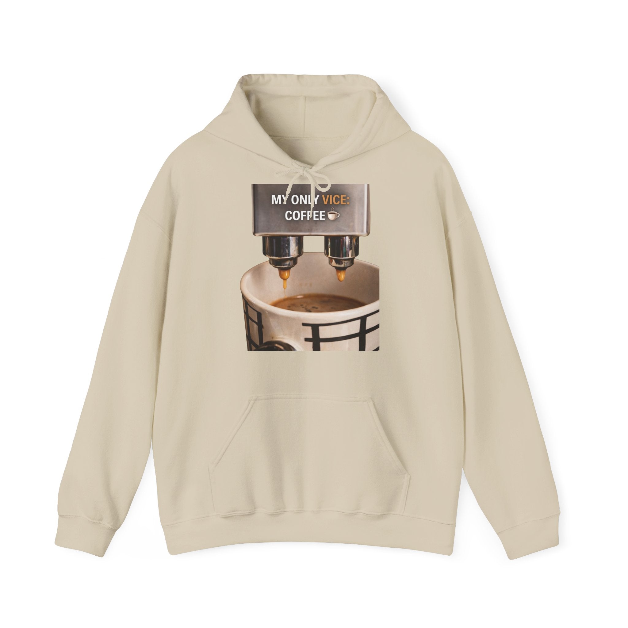 My Only Vice Coffee Hoodie – Funny Coffee Lover Hooded Sweatshirt | Sober Lifestyle | Gildan 18500