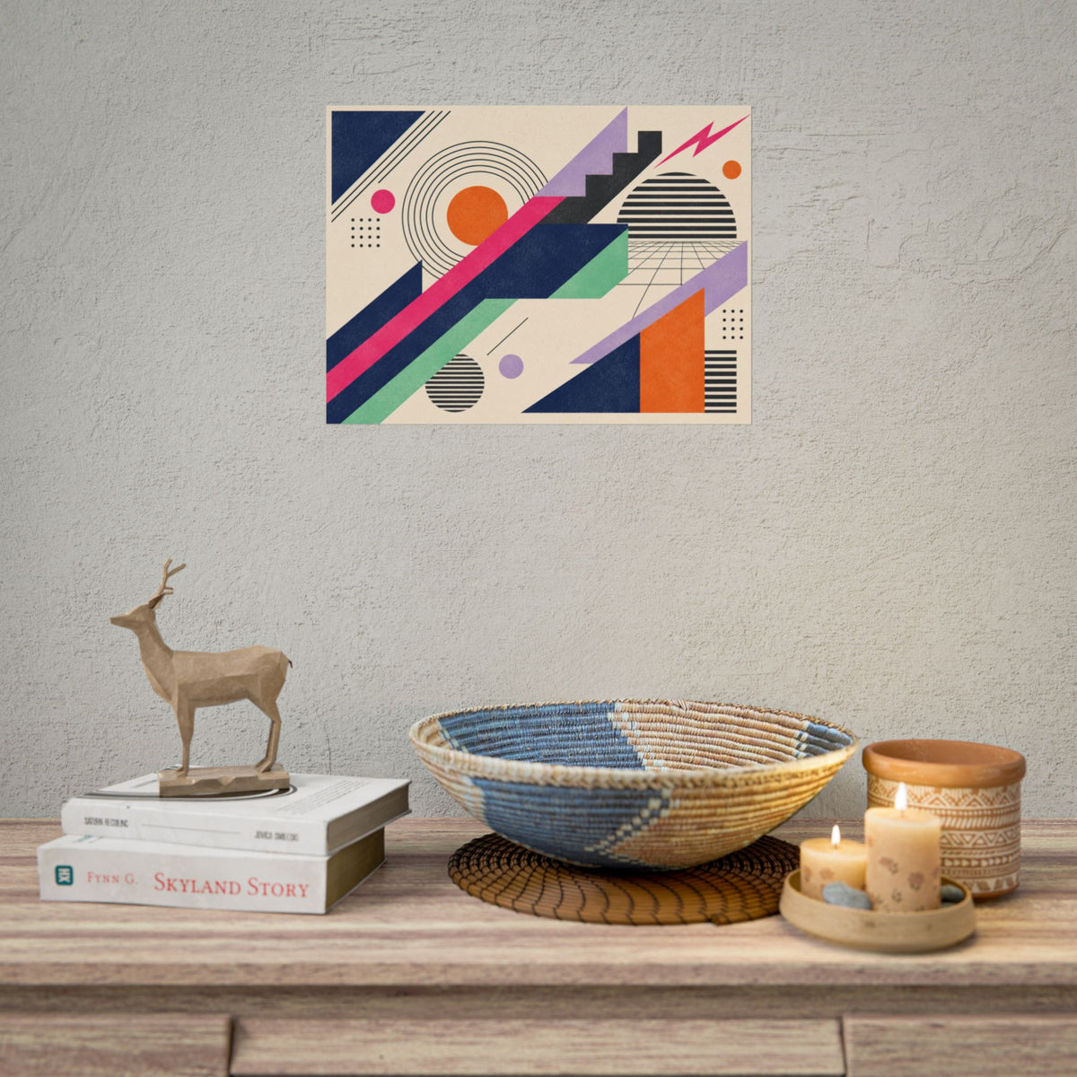 80s Abstract Wall Art Poster – Bold Retro