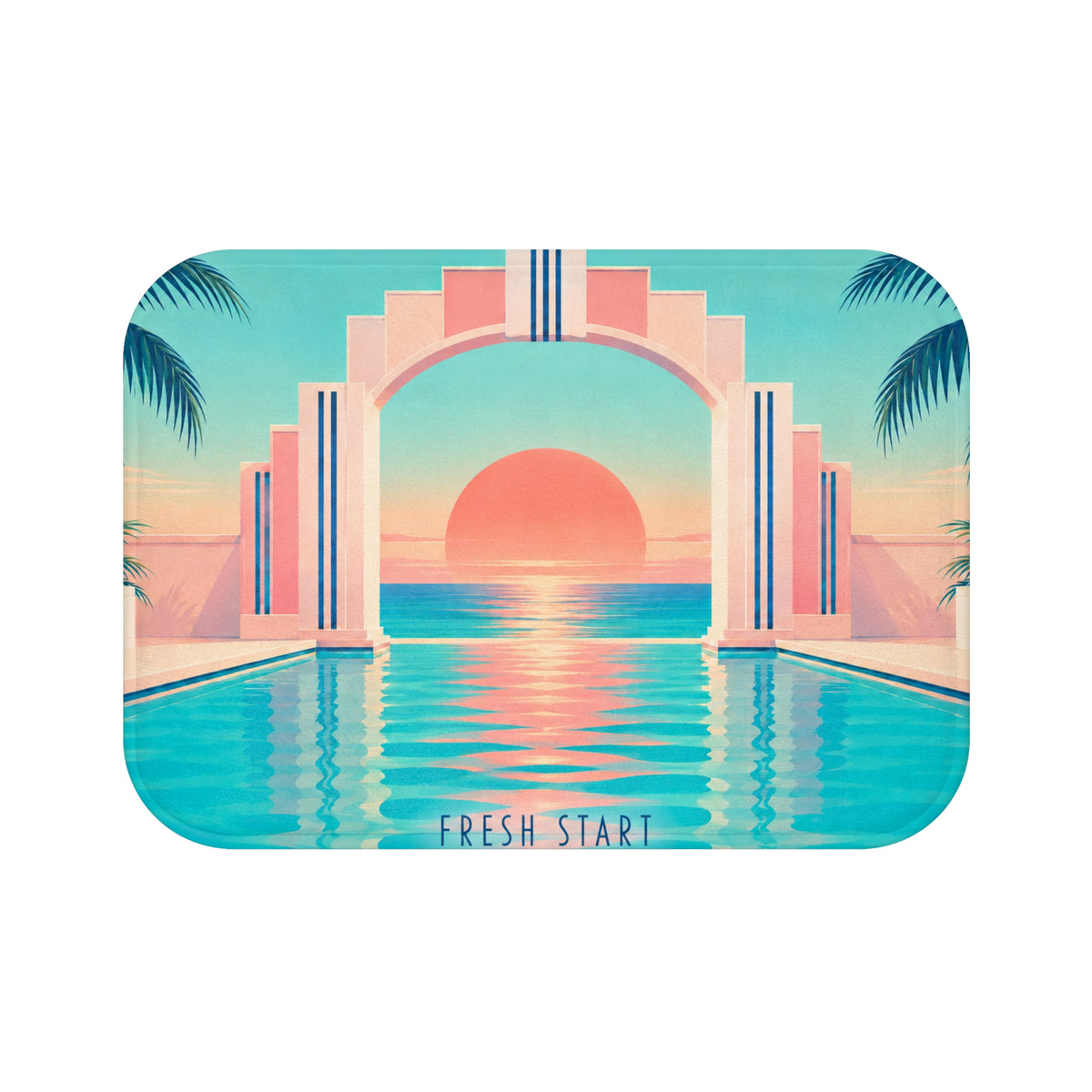 Fresh Start 80s Miami Bath Mat