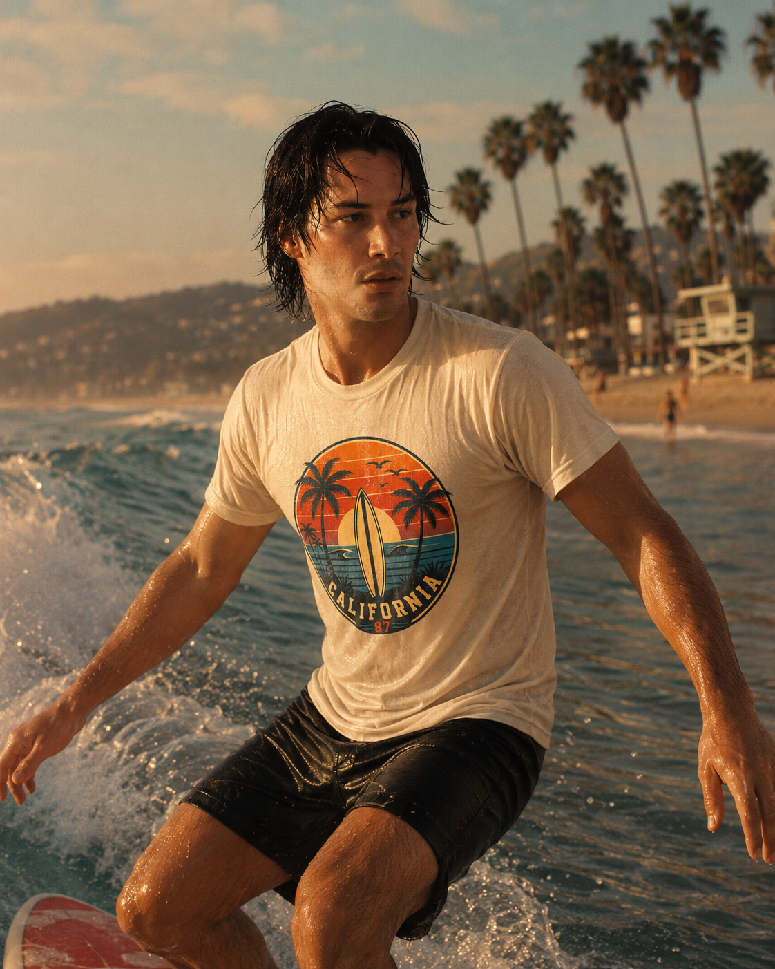 California 87 Surf Vibes Retro T-Shirt