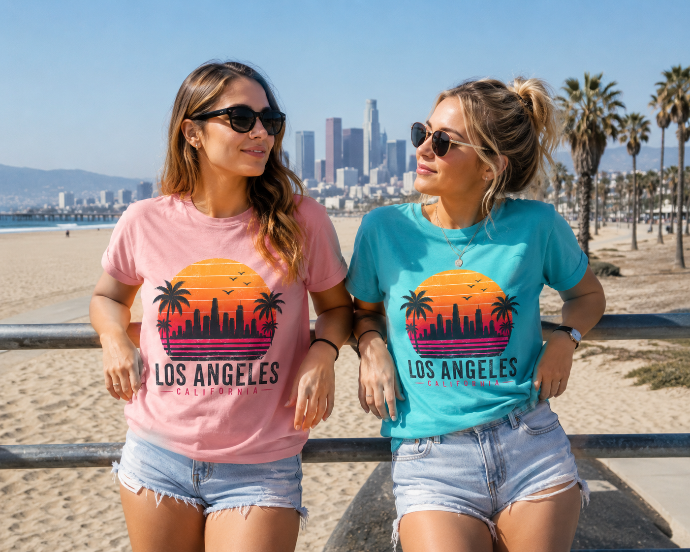 Los Angeles California Retro Sunset T-Shirt