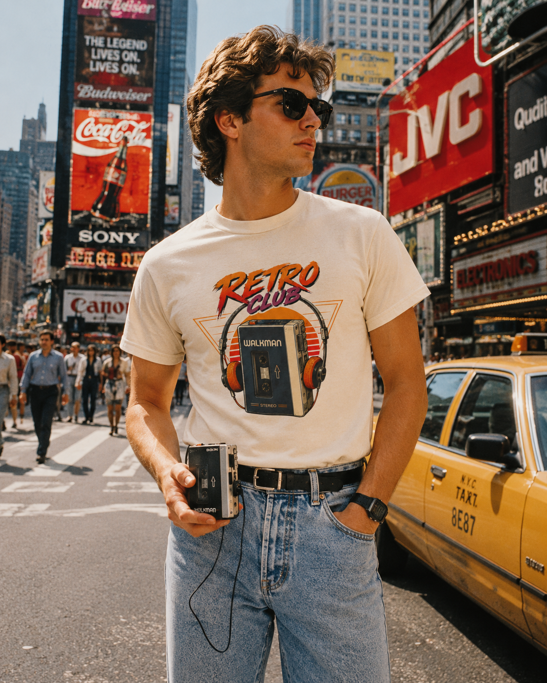 Retro Club Walkman T-Shirt