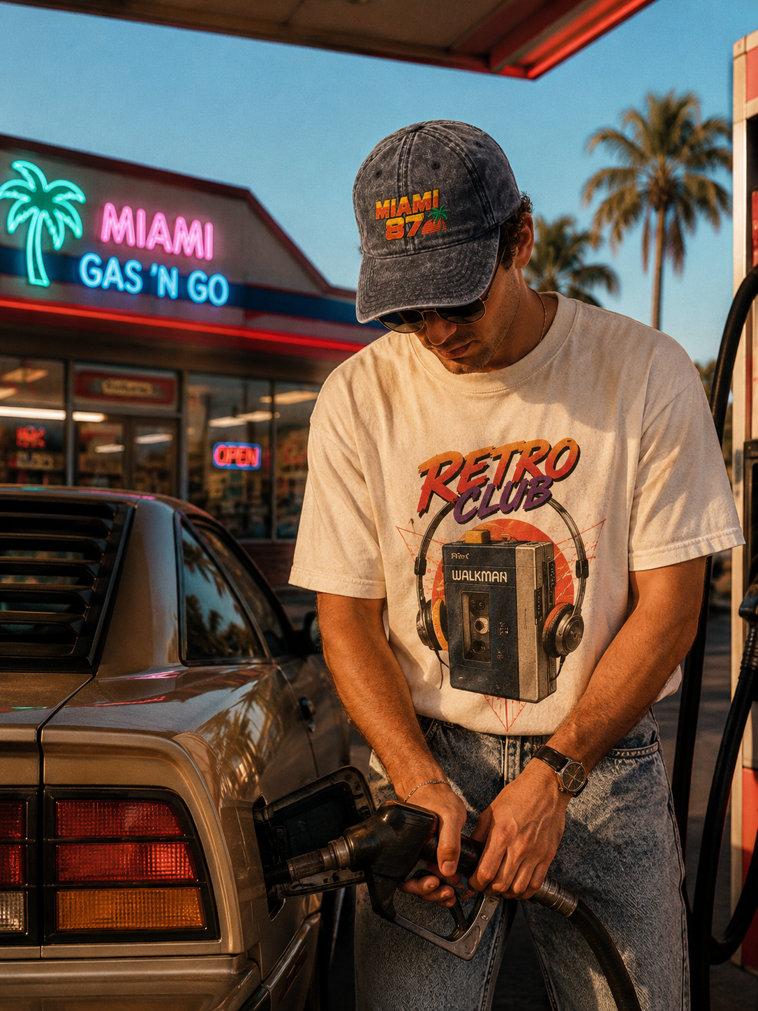 Miami 87 Vintage Embroidered Cap