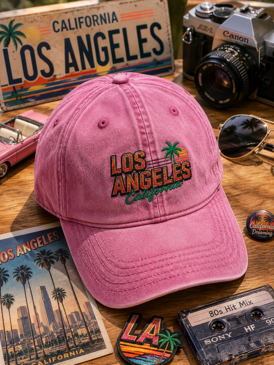 Los Angeles California Vintage Embroidered Cap