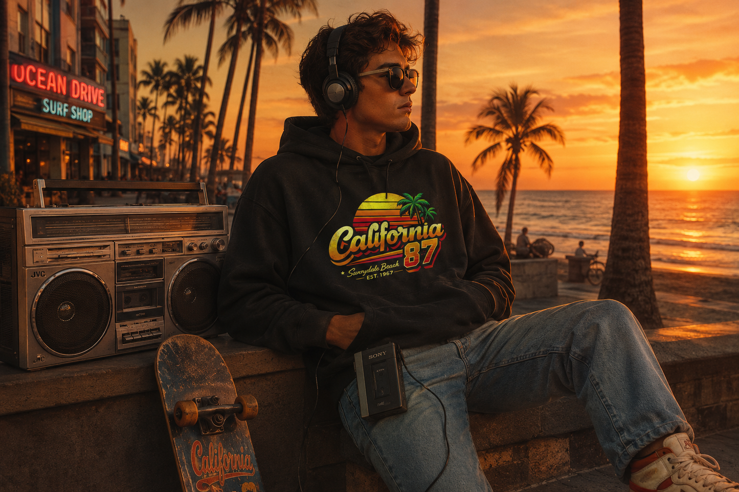 California 87 Vintage Hoodie