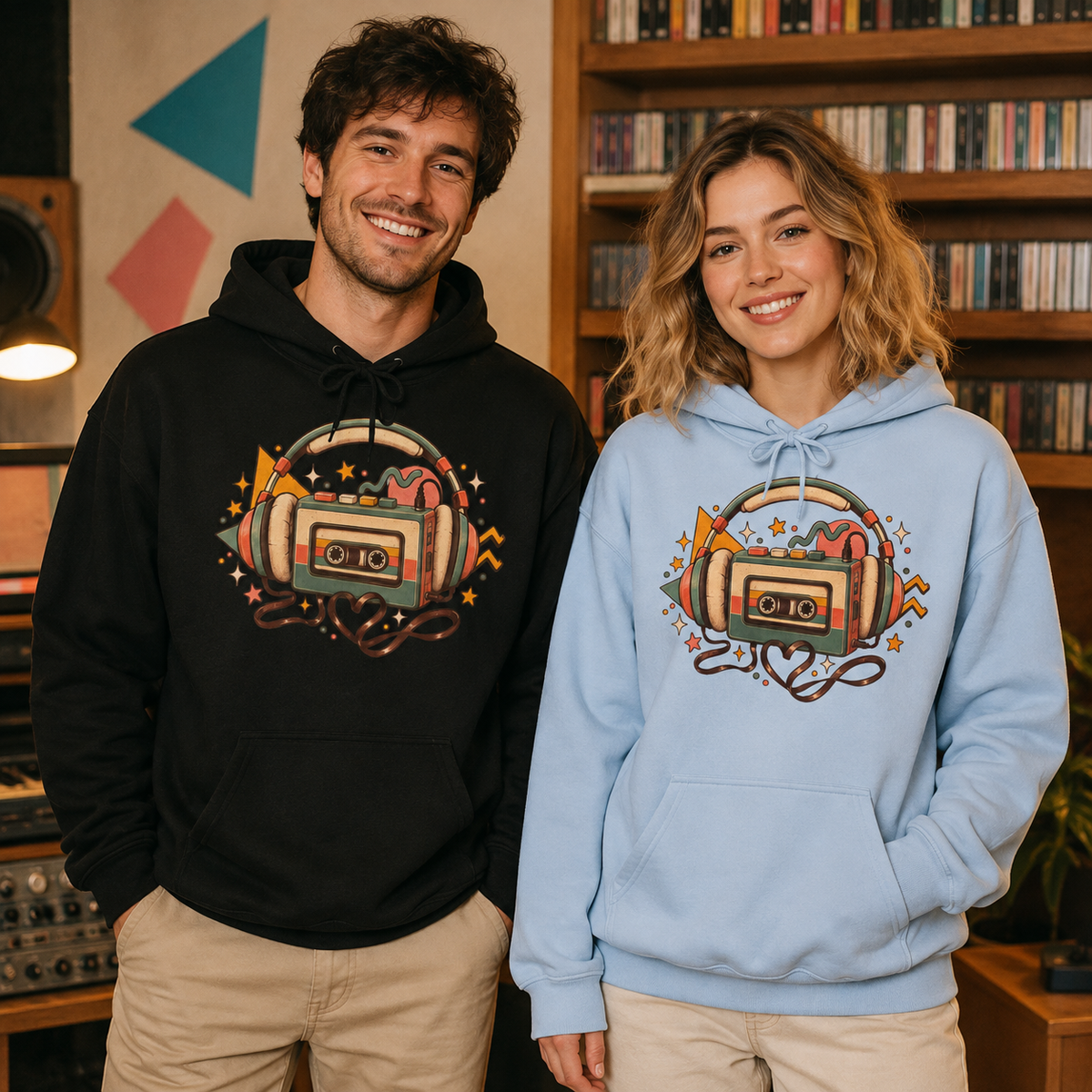 Cozy 80s Walkman Hoodie