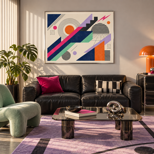 80s Abstract Wall Art Poster – Bold Retro