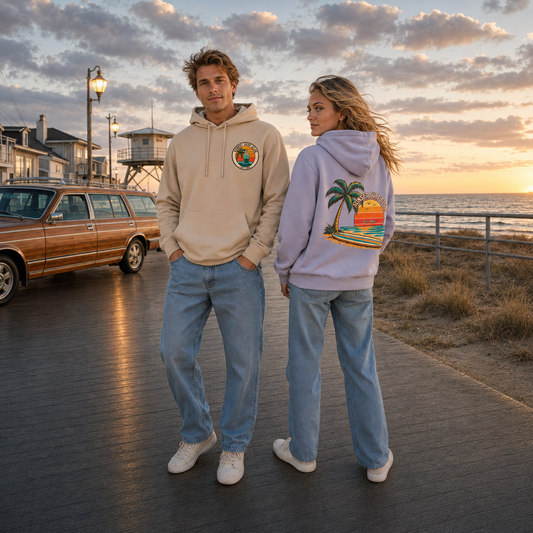 Sunset Surf Club – Premium Hoodie.