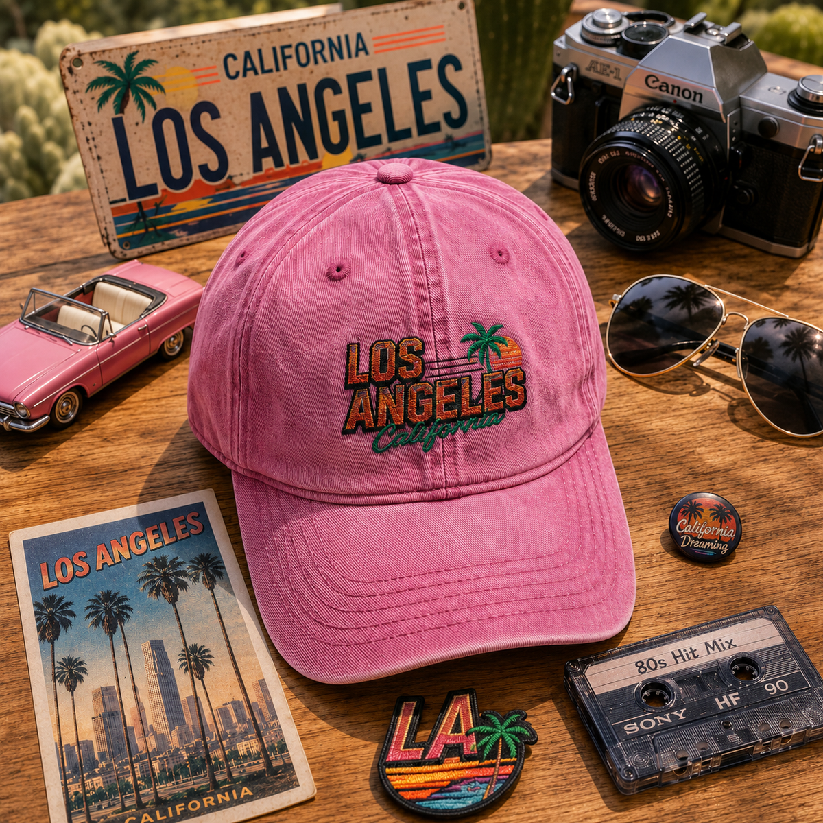 Los Angeles California Vintage Embroidered Cap