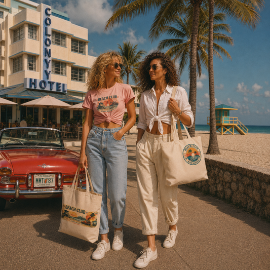 Beach Club Miami 1987 Tote Bag – Vintage Summer Style