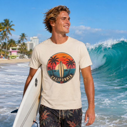 California 87 Surf Vibes Retro T-Shirt