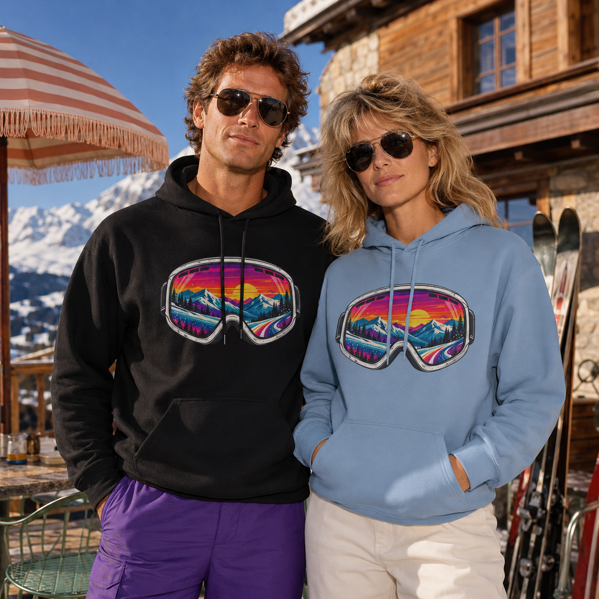 Retro Snow Goggles Hoodie